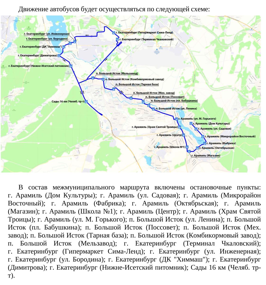 Расписание автобусов